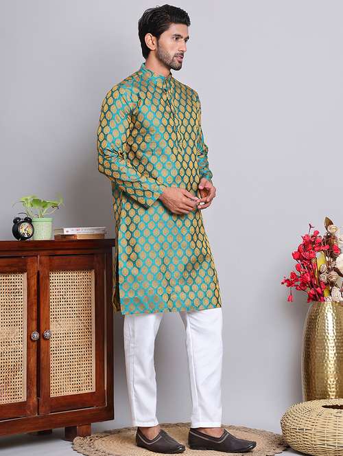 men self design kurta pyjama ethnic wear set - 21676970 -  Standard Image - 0
