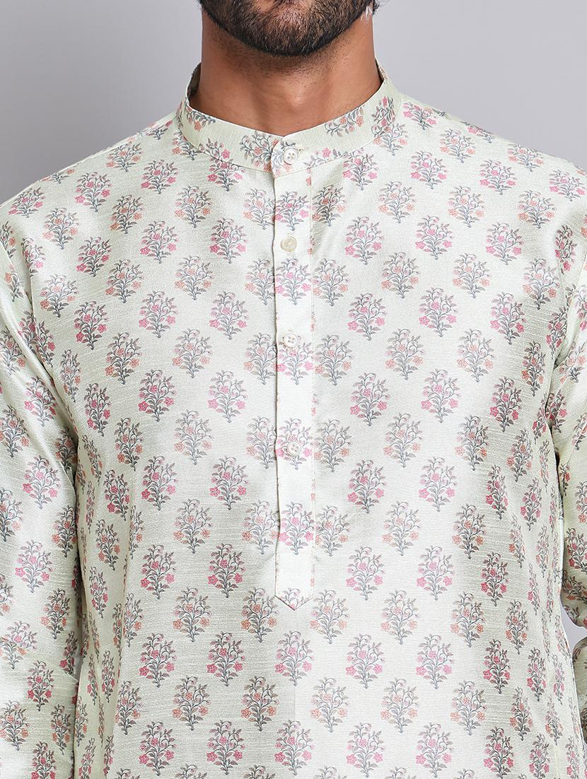 men floral kurta pyjama ethnic wear set - 21676994 - Standard Image - 5