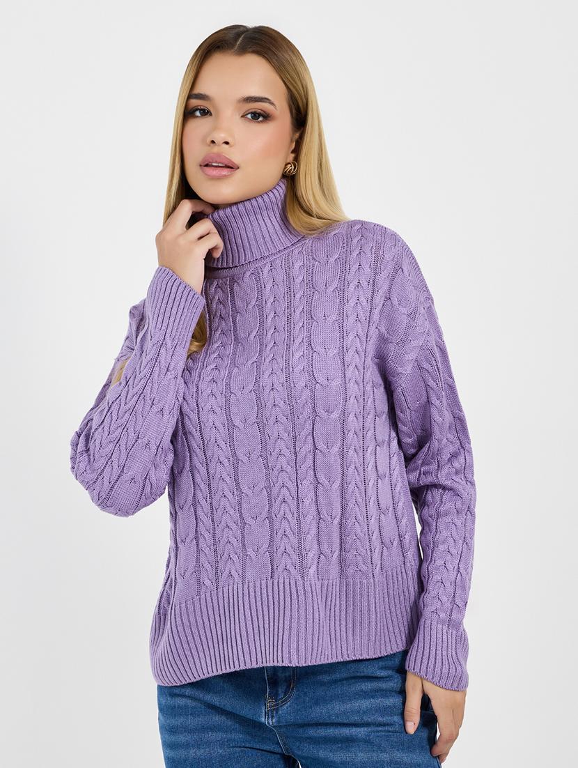 women self designed high neck pullover - 21677553 - Zoom Image - 0