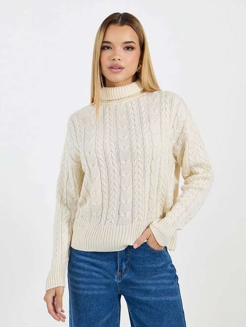 women sellf designed high neck pullover - 21677557 -  Standard Image - 0