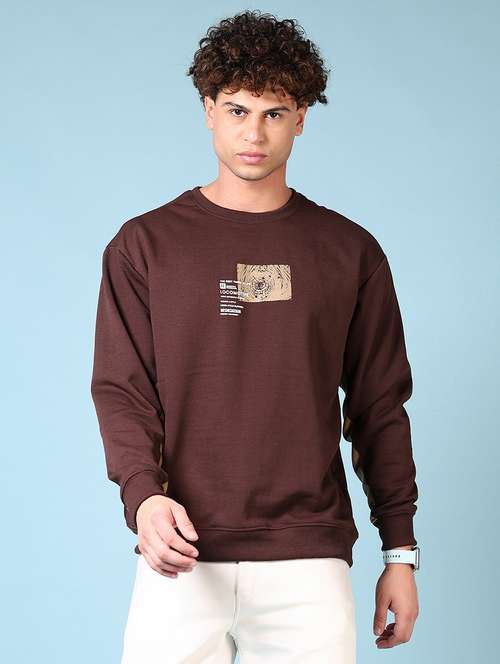 men chest print long sleeve sweatshirt - 21677614 -  Standard Image - 0