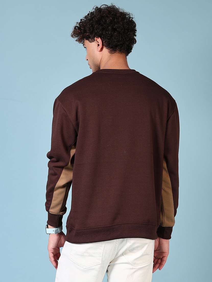 men chest print long sleeve sweatshirt - 21677614 -  Standard Image - 3