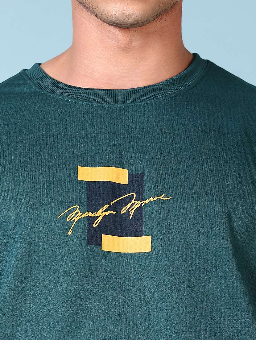 men chest print long sleeve sweatshirt - 21677615 -  Standard Image - 5