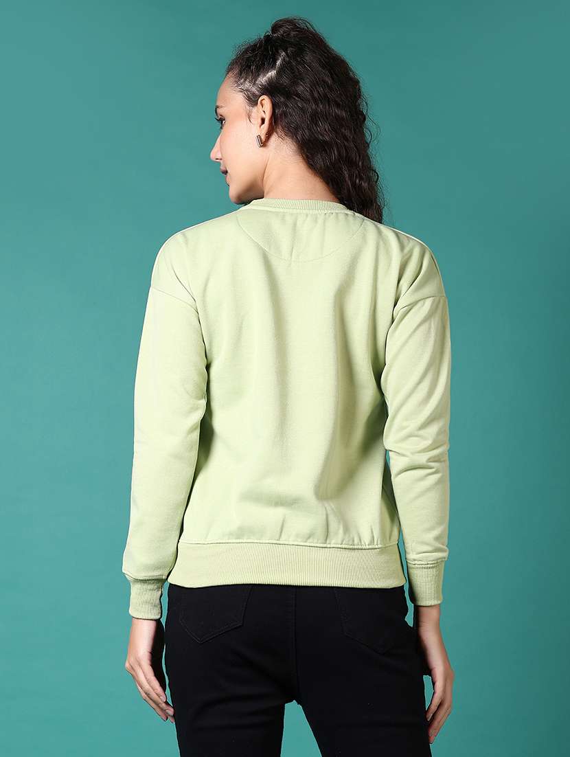 women long sleeves front print sweatshirt - 21677692 -  Standard Image - 3