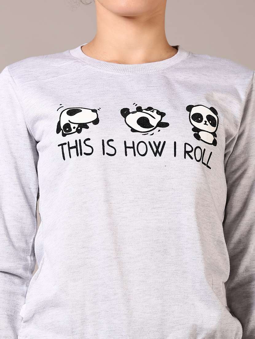 women printed long sleeve sweatshirt - 21677694 -  Standard Image - 3