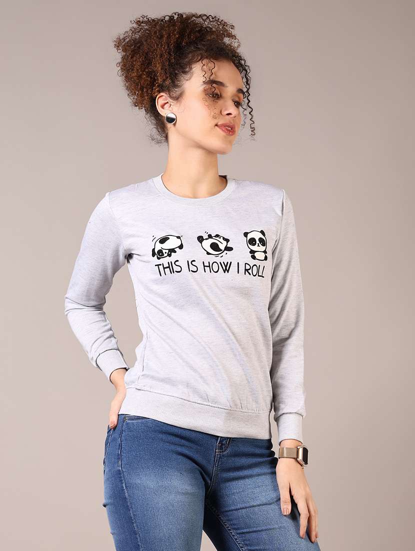 women printed long sleeve sweatshirt - 21677694 -  Standard Image - 5