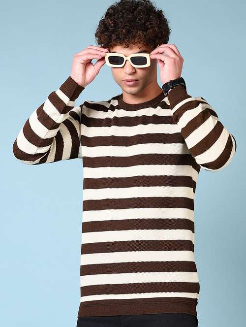 men long sleeves striped pullover - 21677736 -  Standard Image - 0