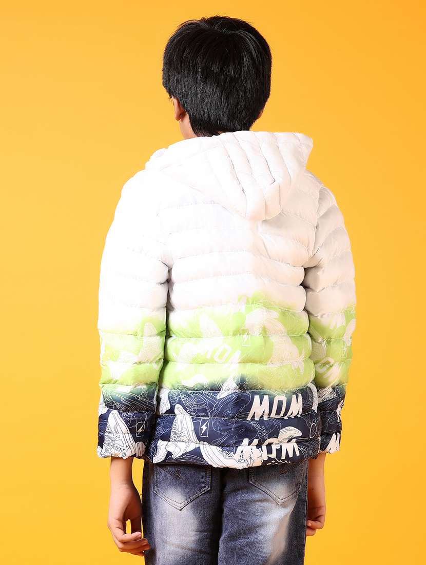 boys long sleeves printed quilted jacket - 21677738 -  Standard Image - 3