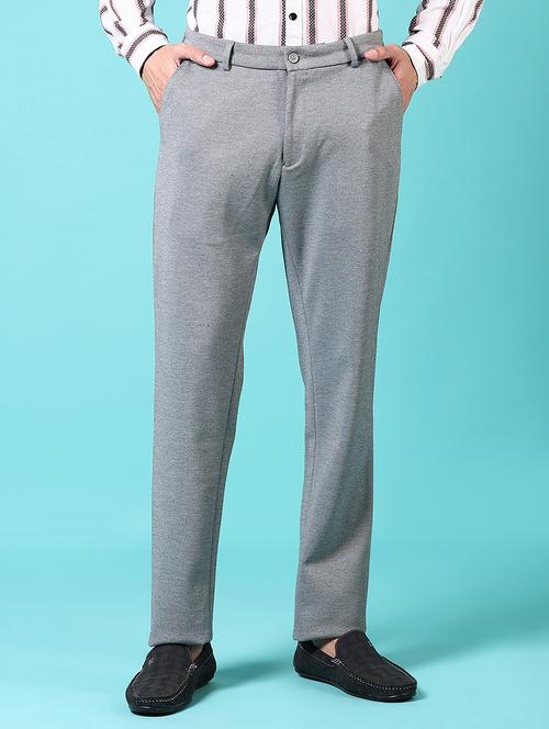 men solid mid rise flat front chinos - 21677751 - Standard Image - 0