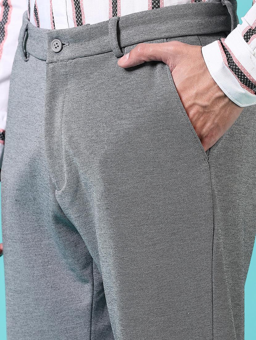 men solid mid rise flat front chinos - 21677751 - Standard Image - 5