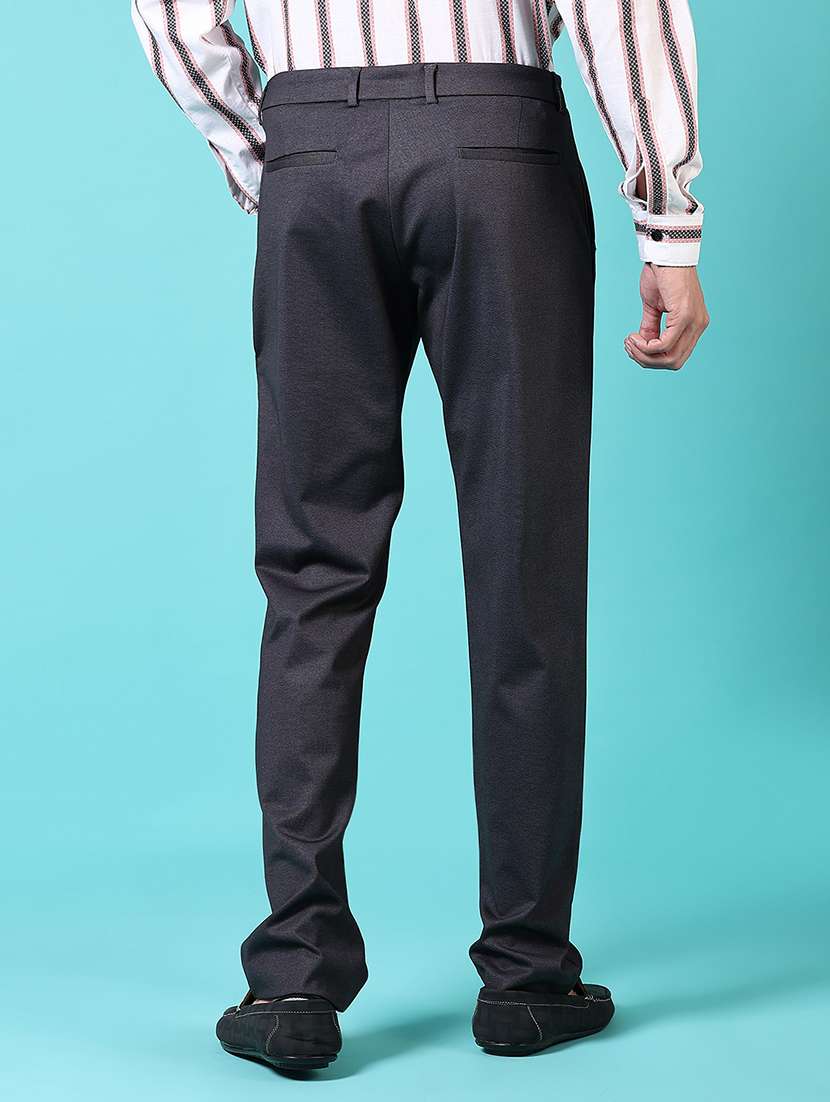 men solid mid rise flat front tailored trouser  - 21677752 -  Standard Image - 3