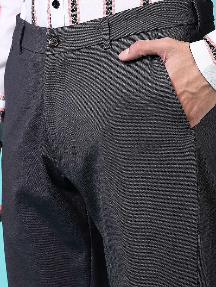 men solid mid rise flat front tailored trouser  - 21677752 -  Standard Image - 5