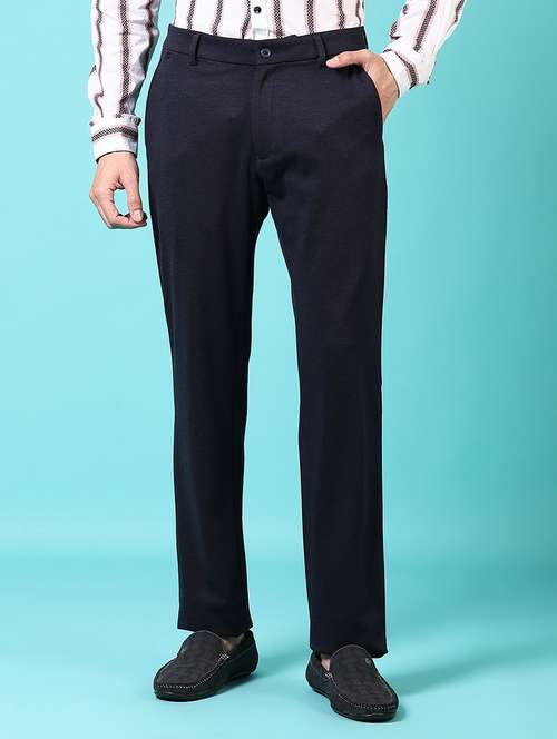 men solid flat front tailored trouser - 21677753 -  Standard Image - 0