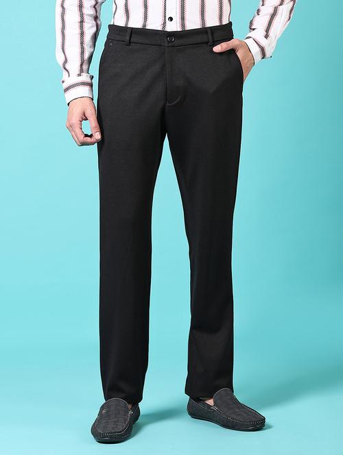 men solid mid rise flat front chinos - 21677754 -  Standard Image - 0