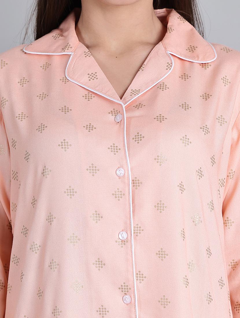 women printed nightwear pyjama set - 21677813 - Standard Image - 5