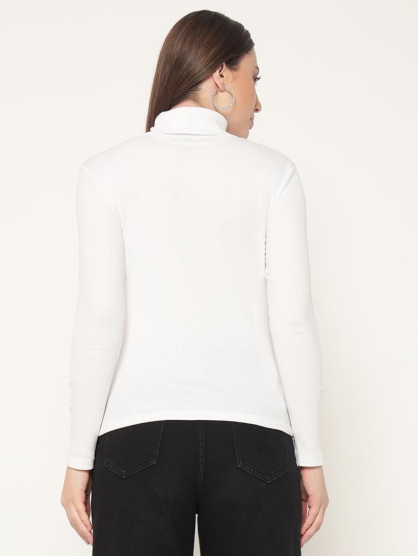 women solid high neck winter wear top - 21677826 - Standard Image - 3