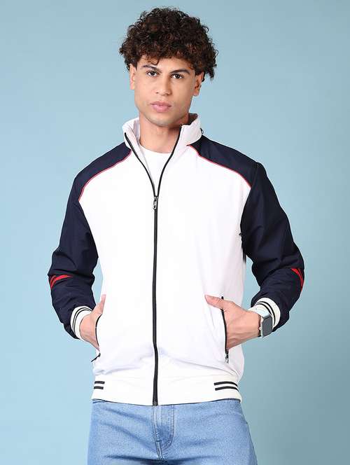 men long sleeves color block bomber jacket - 21677964 -  Standard Image - 0