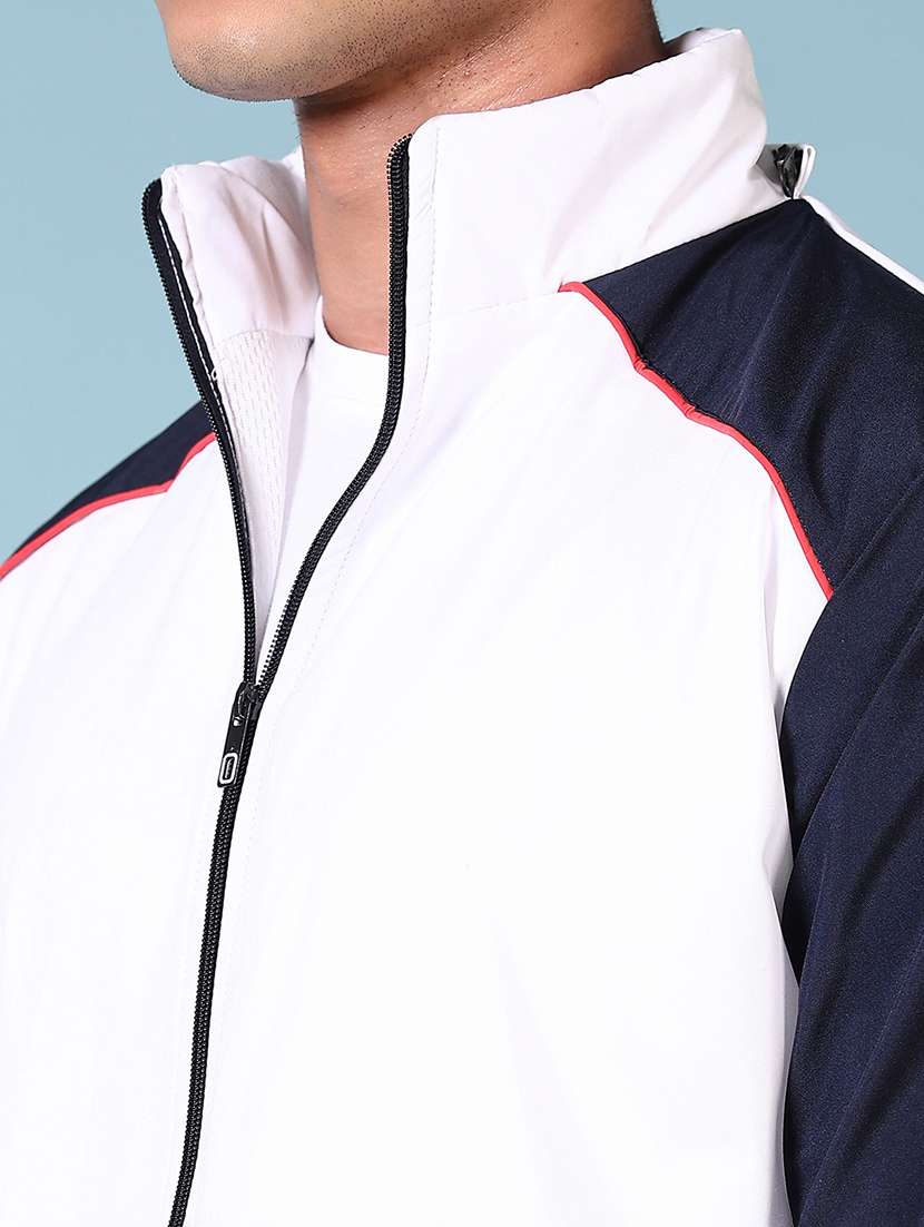 men long sleeves color block bomber jacket - 21677964 -  Standard Image - 5