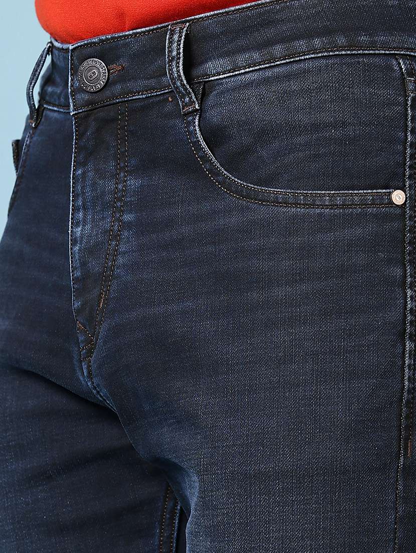Men Mid Rise Plain Denim Jeans - 21678101 -  Standard Image - 5