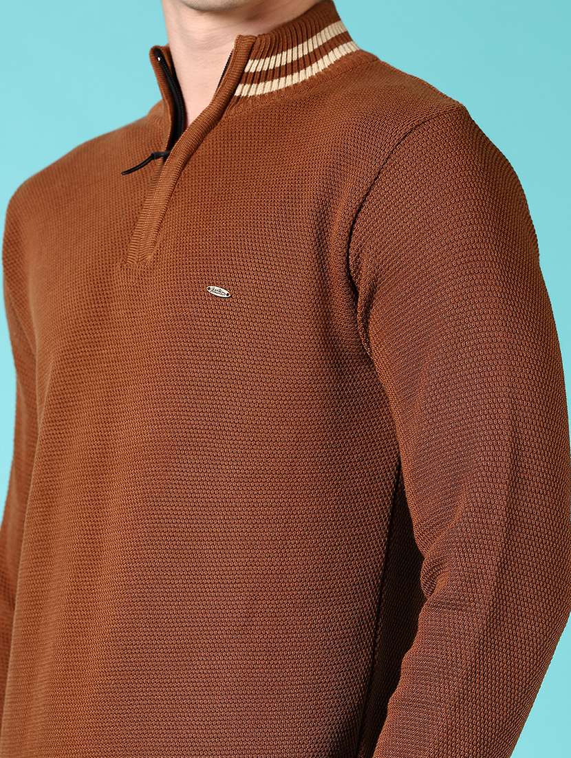 men solid long sleeve pullover sweater - 21678106 -  Standard Image - 5
