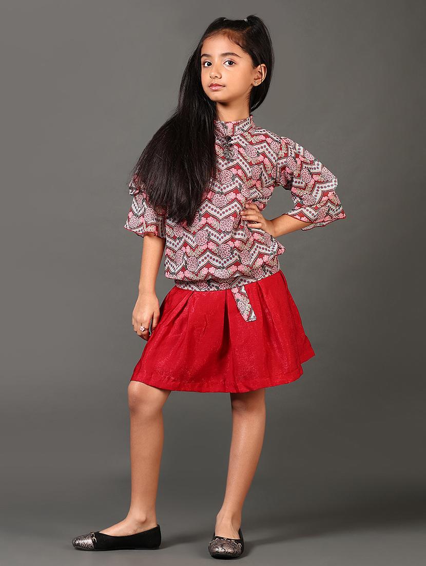 girls printed top and skirt set - 21678141 - Zoom Image - 0