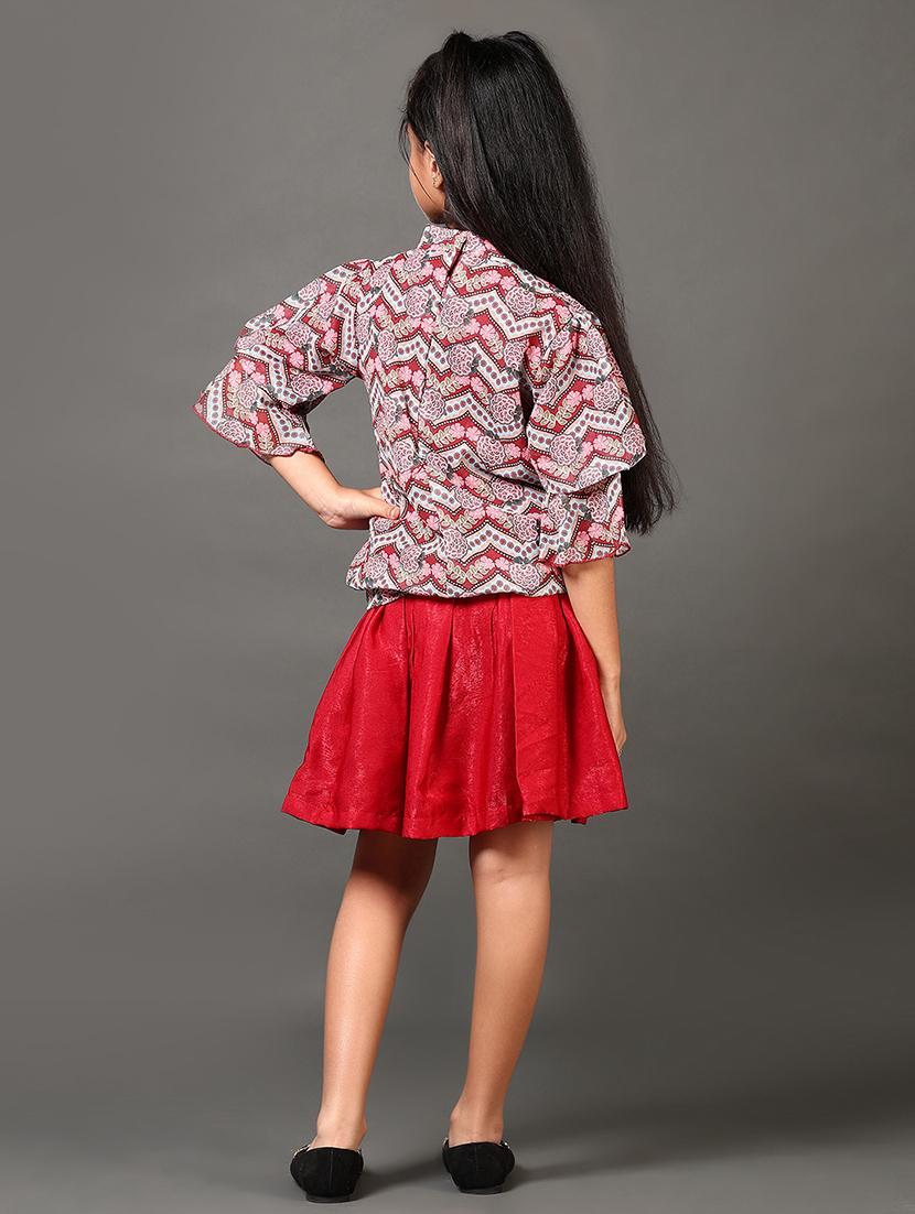 girls printed top and skirt set - 21678141 - Standard Image - 3