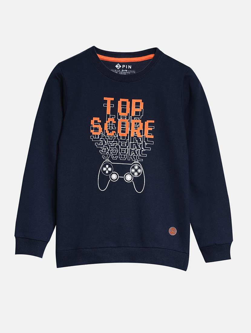 kids long sleeves front print sweatshirt