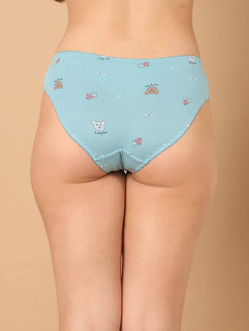 women printed mid rise bikini panty - 21678363 - Standard Image - 3
