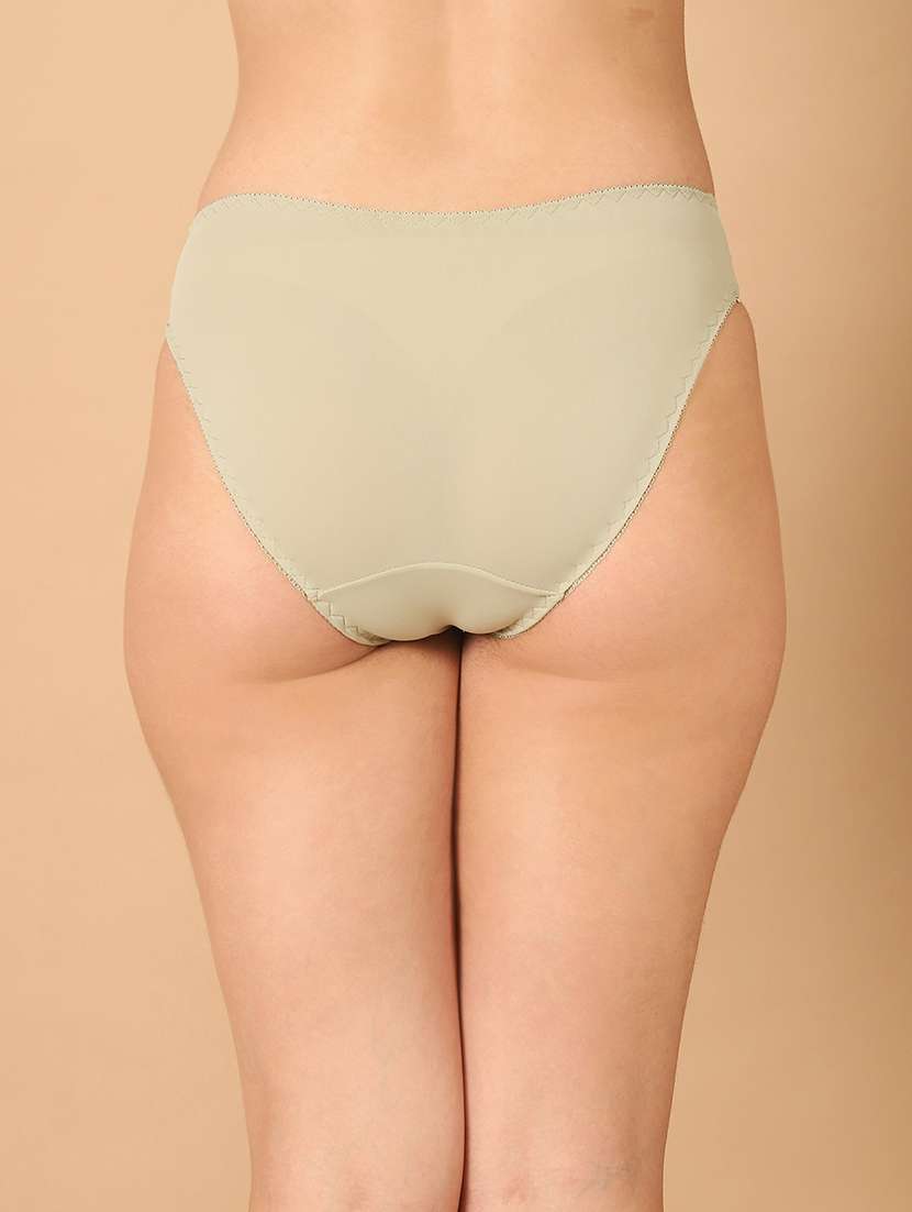 women solid lace detailed mid rise bikini panty - 21678367 - Standard Image - 3