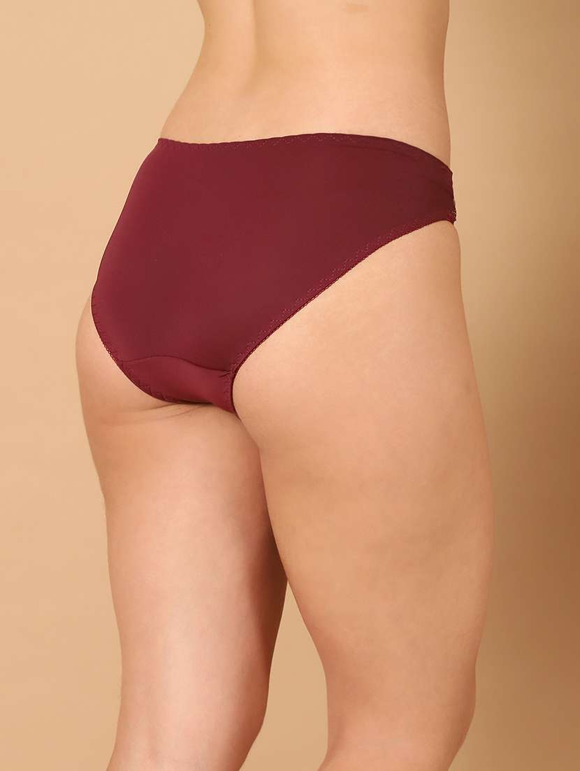 women solid mid rise bikini panty - 21678370 - Standard Image - 3