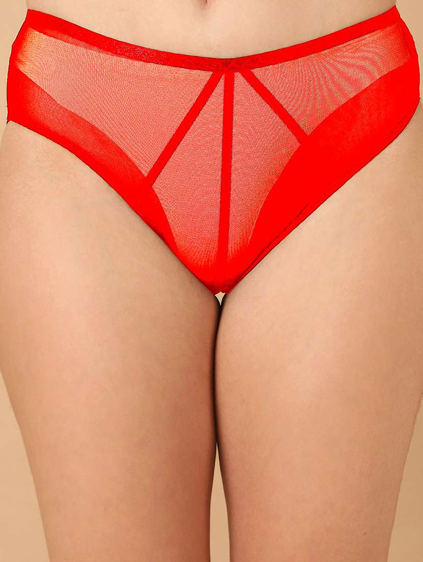 women solid sheer mid rise hipster panty - 21678374 - Standard Image - 5