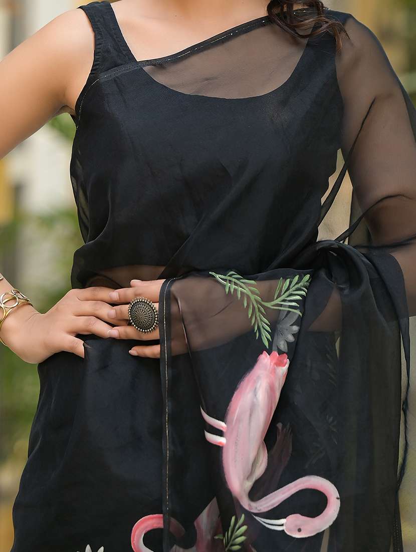 women black floral printed saree - 21678416 -  Standard Image - 5