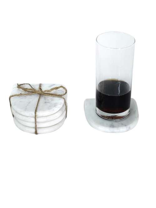 white marble coaster set of 4 pcs