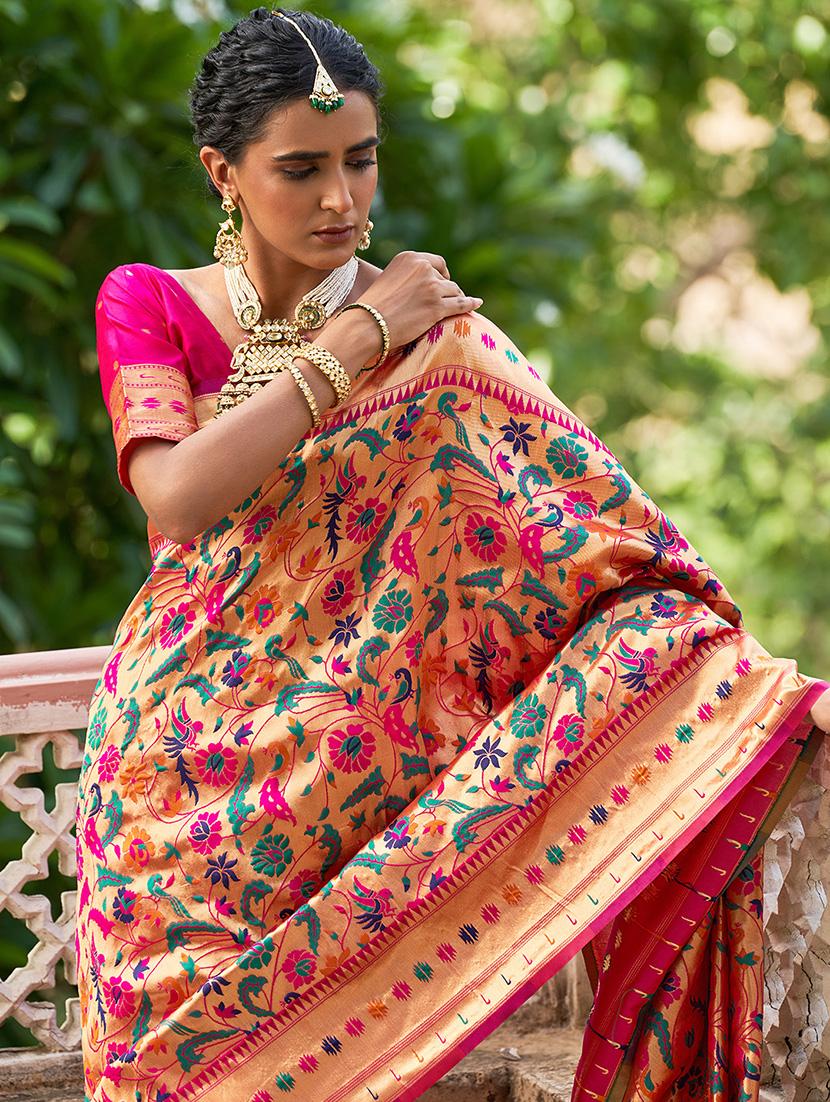 women self design paithani saree with blouse - 21678635 - Standard Image - 5