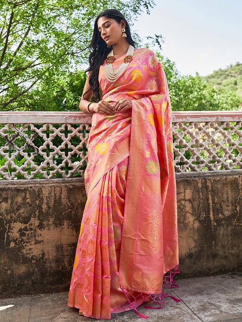 women self design banarasi saree with blouse - 21678647 - Standard Image - 0