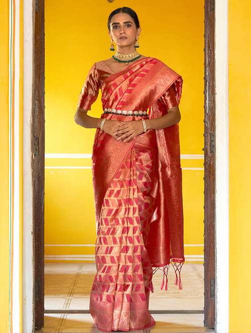 women self design kanjivaram saree with blouse - 21678651 - Standard Image - 0