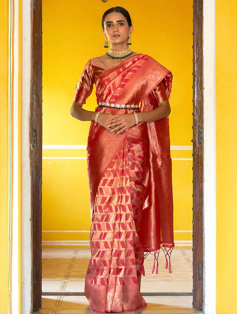 women self design kanjivaram saree with blouse - 21678651 - Zoom Image - 0