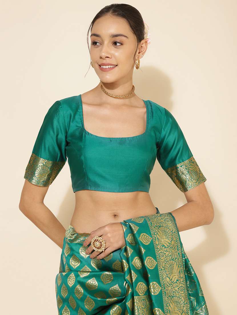 women self design banarasi saree with blouse - 21678657 -  Standard Image - 5