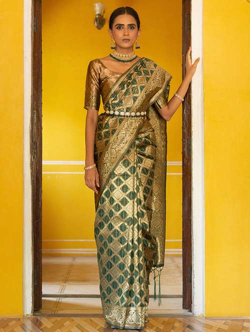 women self design kanjivaram saree with blouse - 21678666 - Standard Image - 0