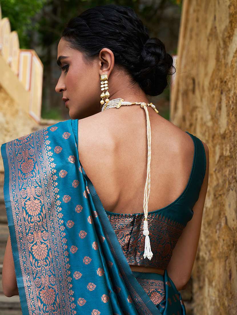 women self design banarasi saree with blouse - 21678694 -  Standard Image - 5