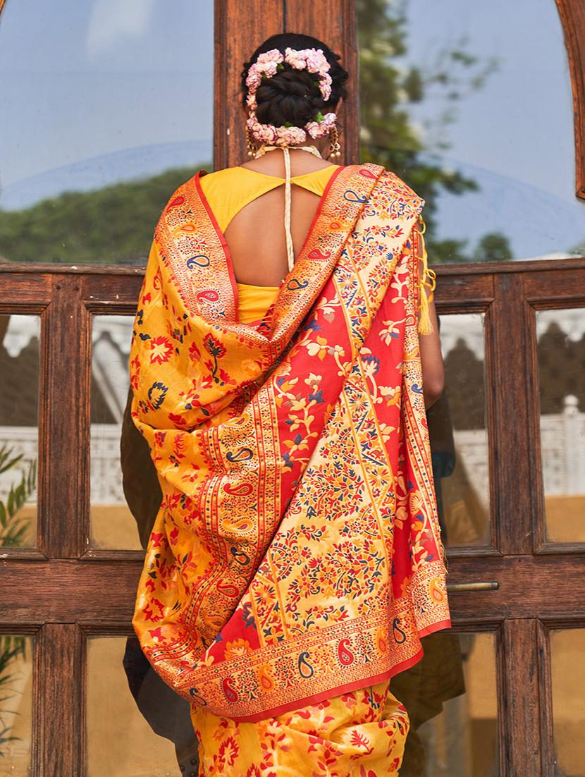women self design chanderi saree with blouse - 21678724 - Standard Image - 3