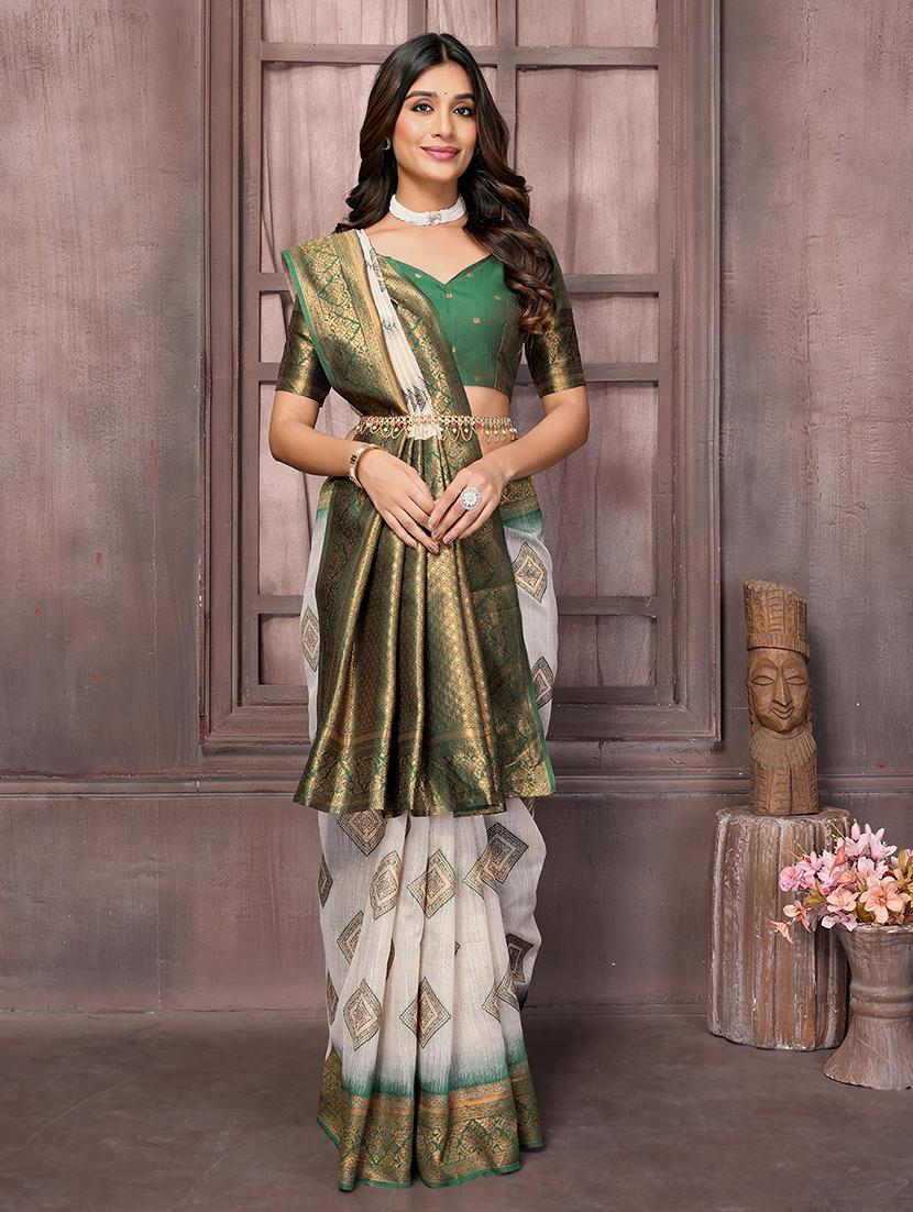 women self design kanjivaram saree with blouse - 21678760 - Zoom Image - 0