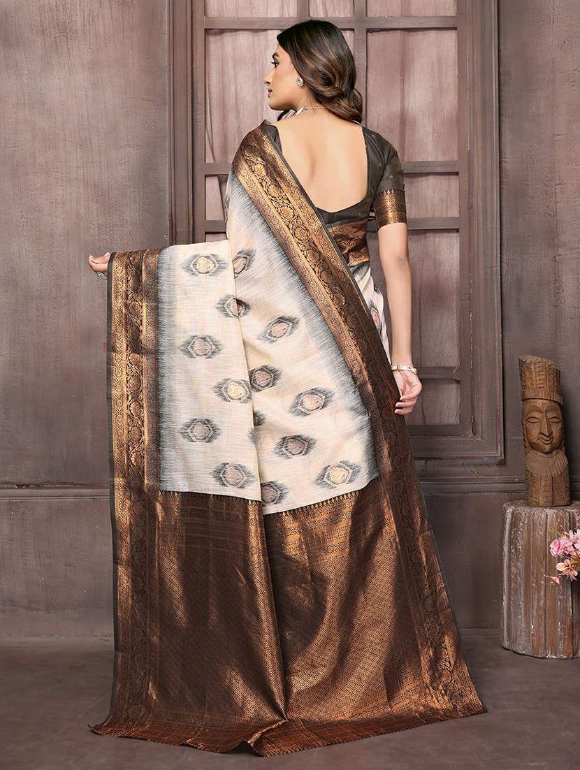 women self design kanjivaram saree with blouse - 21678762 - Standard Image - 3