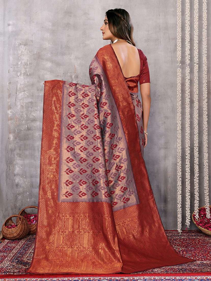 women self design kanjivaram saree with blouse - 21678766 -  Standard Image - 3