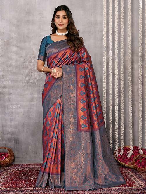 women self design kanjivaram saree with blouse - 21678767 -  Standard Image - 0