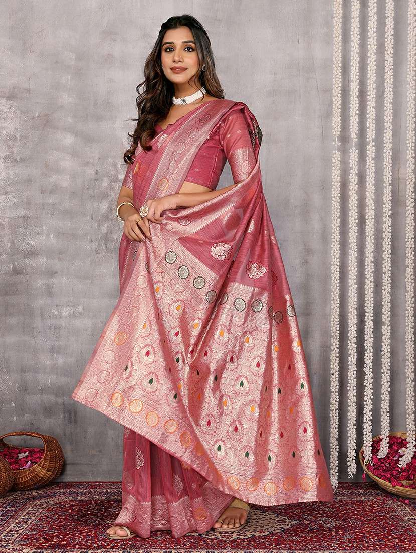 women self design banarasi saree with blouse - 21678774 -  Standard Image - 3