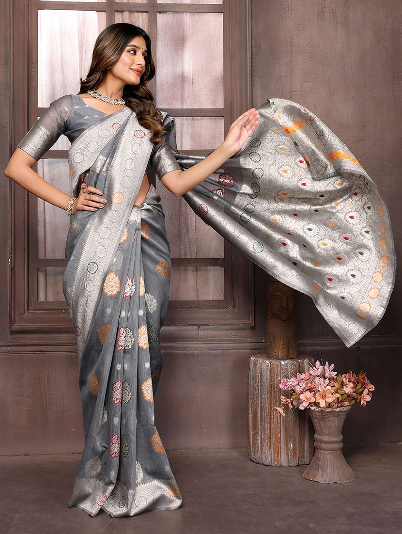 women self design banarasi saree with blouse - 21678775 -  Standard Image - 3