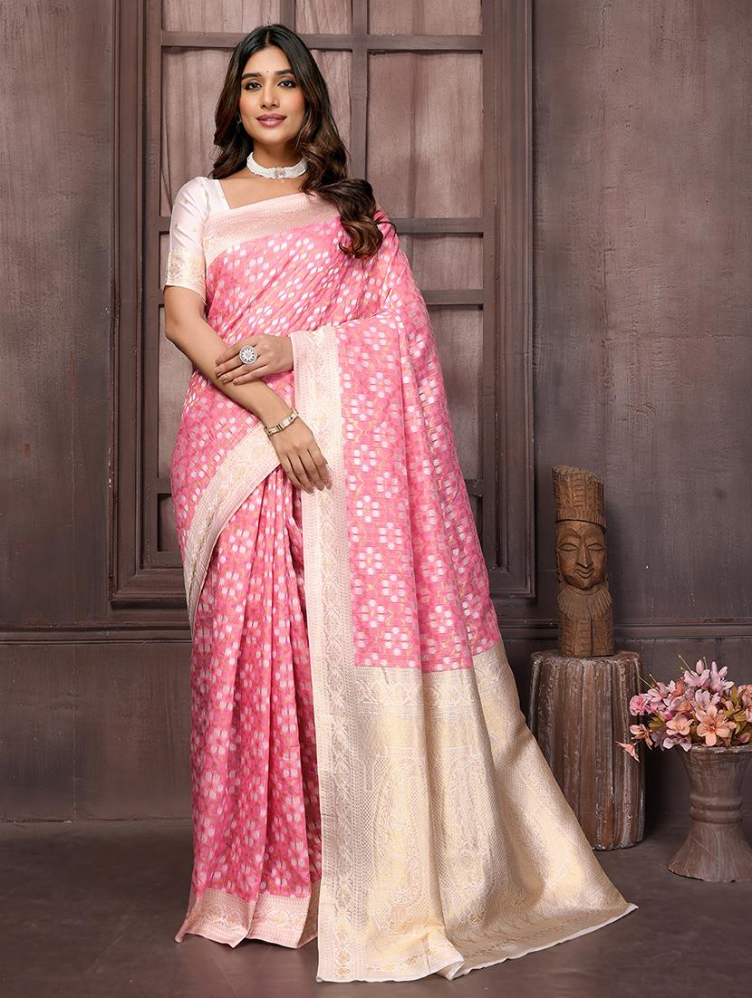 women self design banarasi saree with blouse - 21678801 - Zoom Image - 0