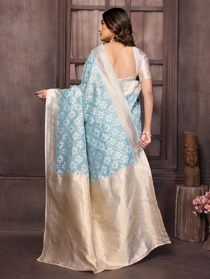 women self design banarasi saree with blouse - 21678802 -  Standard Image - 3