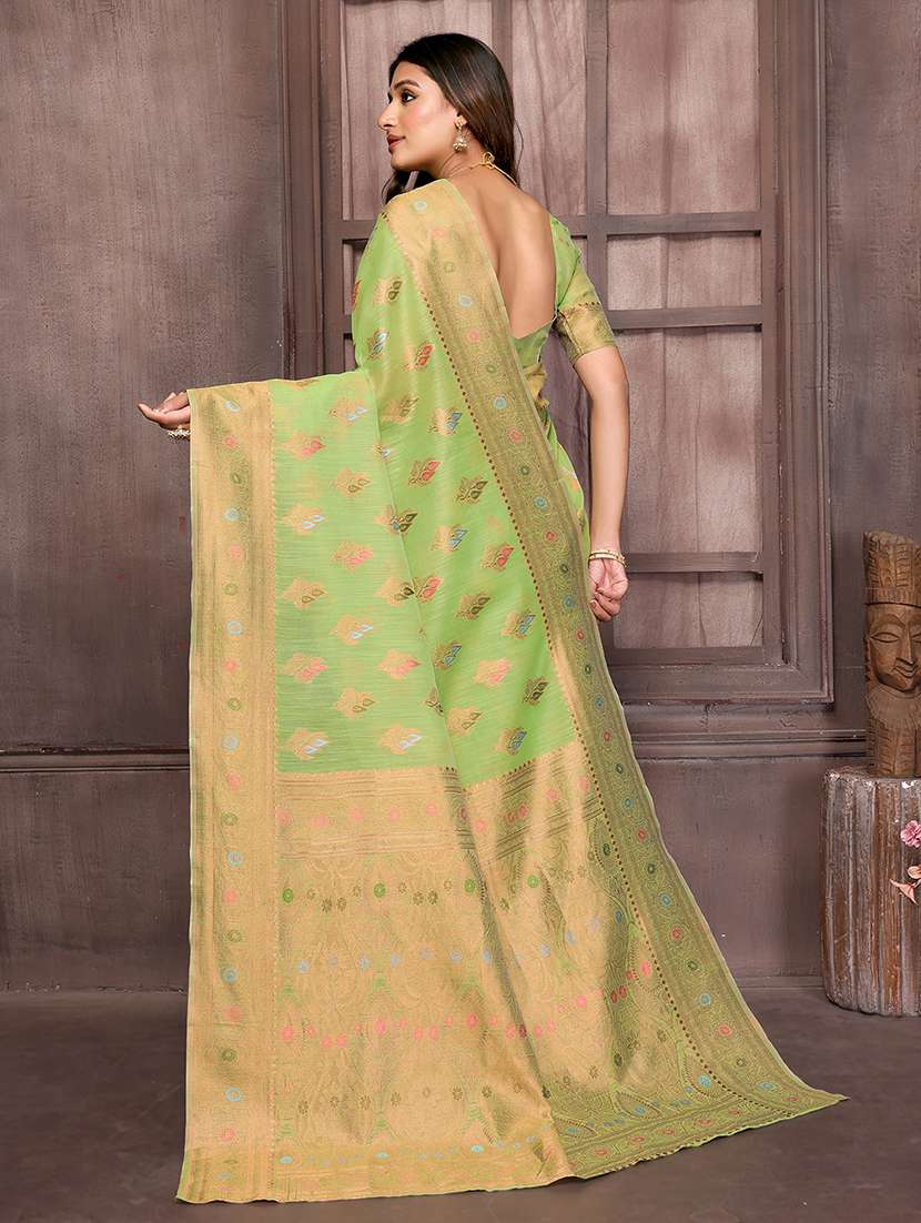 women self design kanjivaram saree with blouse - 21678805 -  Standard Image - 3